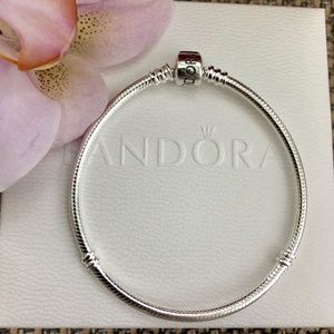 Pandora Barrel Clasp Bracelet Strln Slvr All Sizes